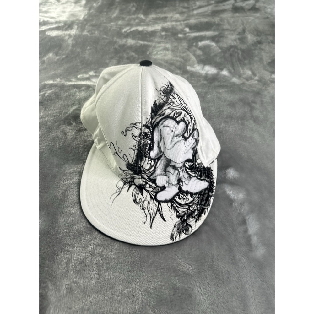 Disney Grumpy Graphic Baseball Cap Beige | Streetwear Y2K Cartoon Vintage